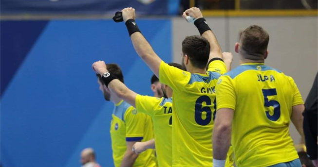 Në foto shihen disa nga hendbollistët e kombëtares tonë.